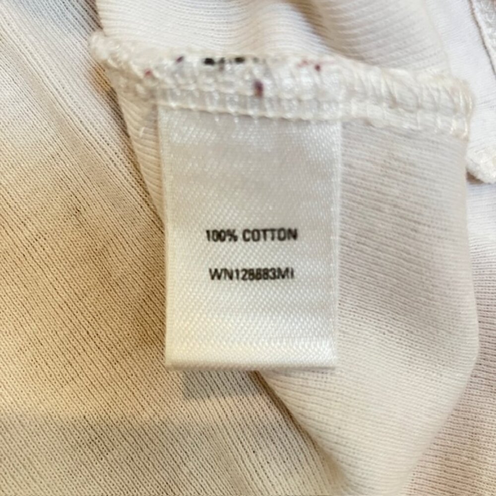 Amber Sun Long Sleeve Ivory colored 100% Cotton T Shirt S - Picture 5 of 8